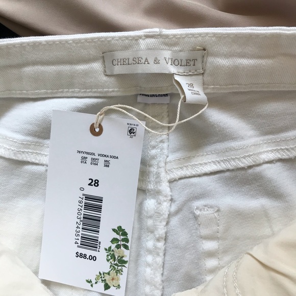 - NWT Chelsea & Violet white jeans vodka soda - Picture 5 of 8